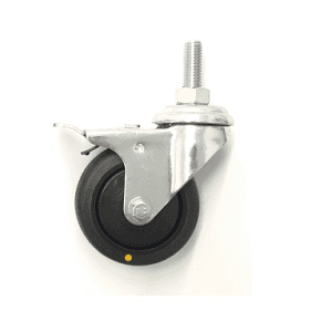370 Series - Black Conductive (ESD) & Grey Thermoplastic Rubber (TPR) Bole Hole Castors