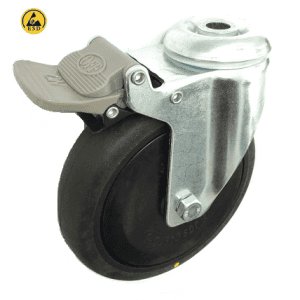377 Series - Black Conductive (ESD) Bole Hole Castors