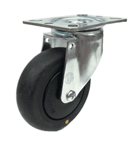 421 Series - Black Conductive (ESD) Top Plate Castors