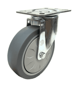 421 Series - Elastic Rubber Top Plate Castors