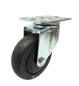 411 Series - Black Conductive (ESD) Top Plate Castors